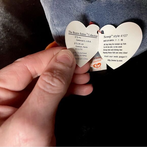 Ty Plush Bird Toy - Blue and Orange - Picture 4 of 4